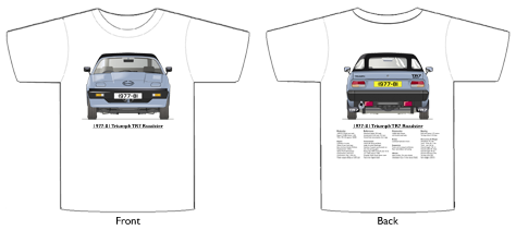 Triumph TR7 Roadster 1977-81 T-shirt Front & Back